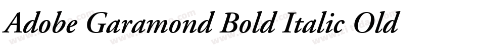 Adobe Garamond Bold Italic Oldstyle Figures字体转换